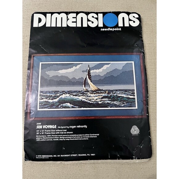 Dimensions Needlepoint Sea Voyage #2098 Roger Reinardy 1978 Vintage Rare - Picture 1 of 6